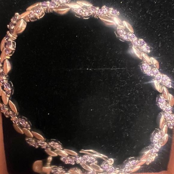 Authentic Amethyst BRACELET in 925 Silver - Picture 1 of 8